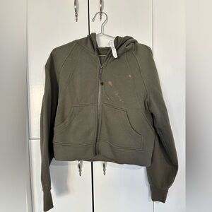 lululemon athletica Olive Green Full-Zip Hoodie with Hood